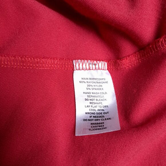 Leith Womens Medium Red Rayon Blend Casual Dress Tank Sleeveless Midi Dress - Picture 6 of 9